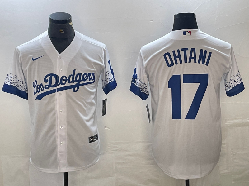 Men's Los Angeles Dodgers Shohei Ohtani #17 White Team Jersey
